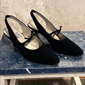 Elegant Black Slingback Heels